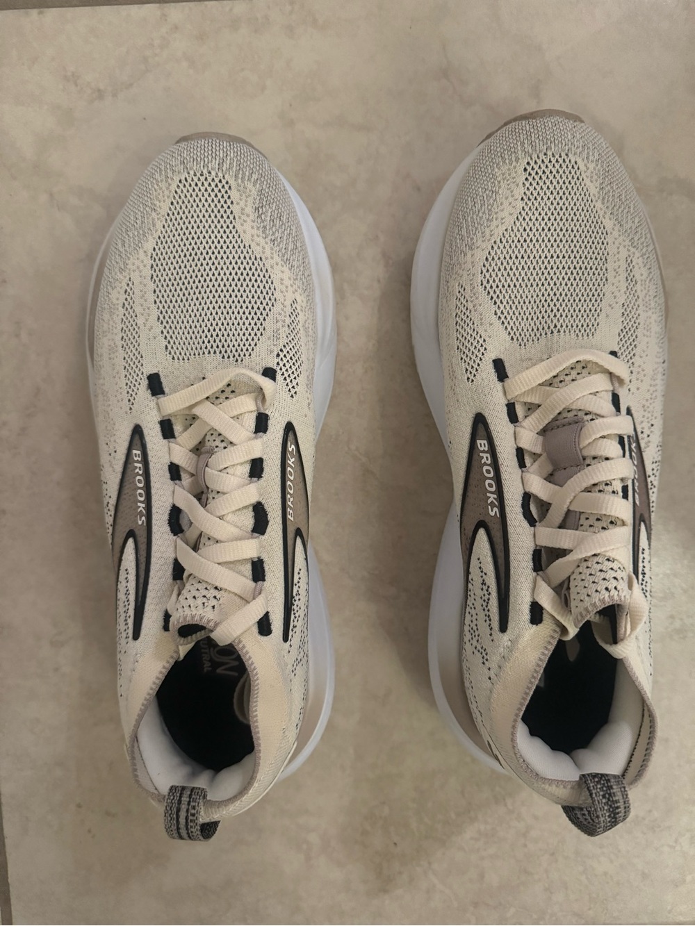 Brooks Women's Running Shoes in Cream and Black